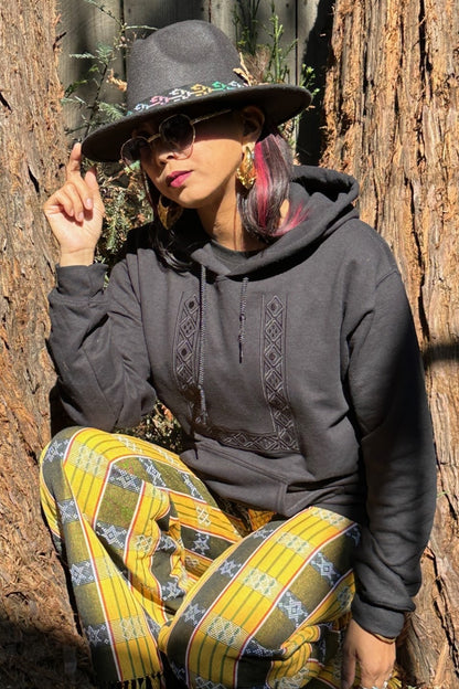 BARONG WAREHOUSE - VLM02 - Barong Pullover Hoodie - Black Embroidery