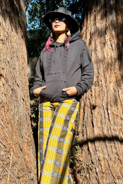 BARONG WAREHOUSE - VLM02 - Barong Pullover Hoodie - Black Embroidery