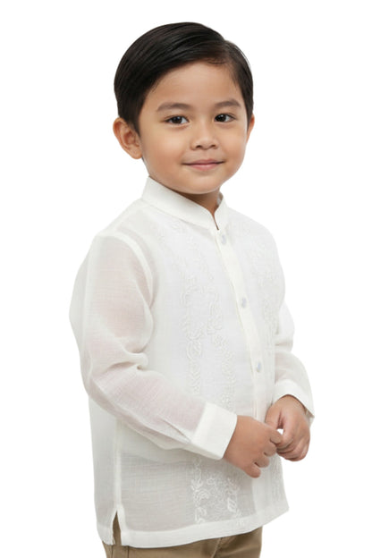 BARONG WAREHOUSE - BL01 - Boys' Jusilyn Full-Open Barong Tagalog