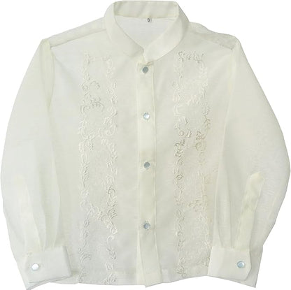 BARONG WAREHOUSE - BL01 - Boys' Jusilyn Full-Open Barong Tagalog