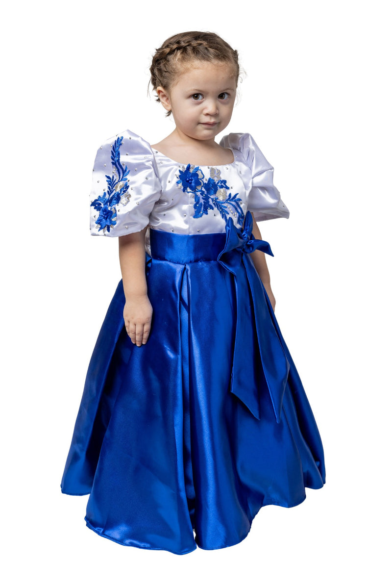Barong Warehouse - GD05 - Filipiniana Princess Dress Blue