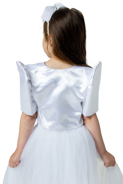Barong Warehouse - GR01 - Girls' Satin Bolero White - Filipiniana