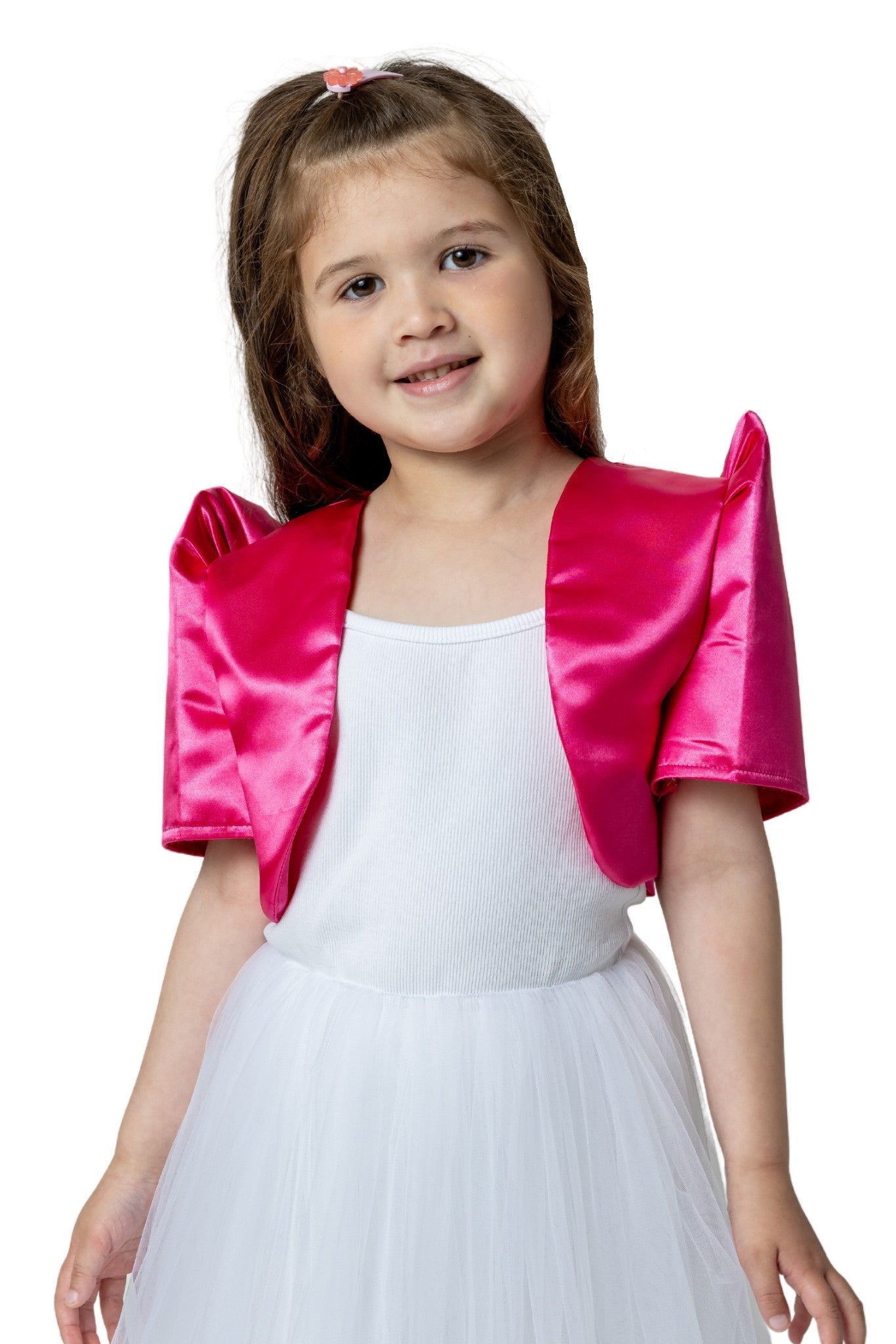 Barong Warehouse - GR02 - Girls' Satin Bolero Pink - Filipiniana