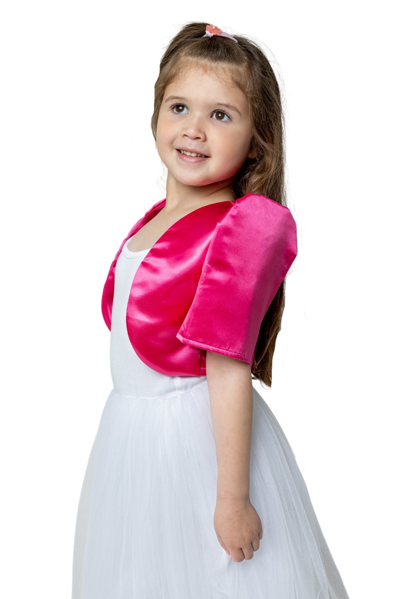 Barong Warehouse - GR02 - Girls' Satin Bolero Pink - Filipiniana