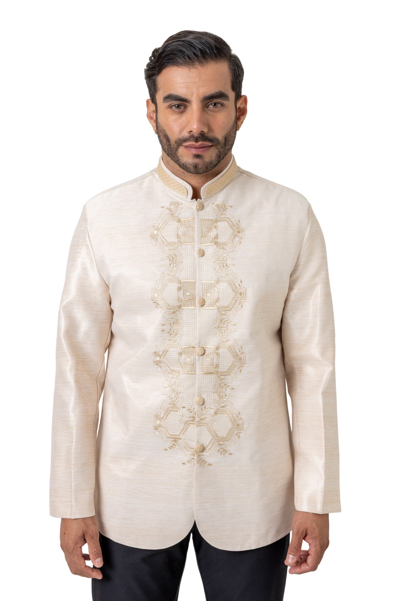 Barong Warehouse - MD07 - Barong Tagalog Coat Double-Collar