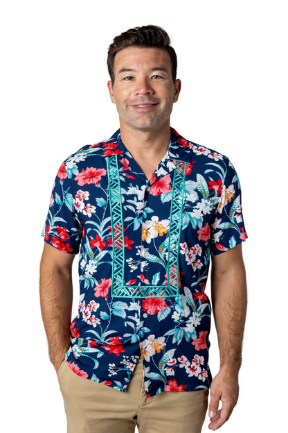 Barong Warehouse - MH01 - Hawaiian Barong Tagalog Hibiscus