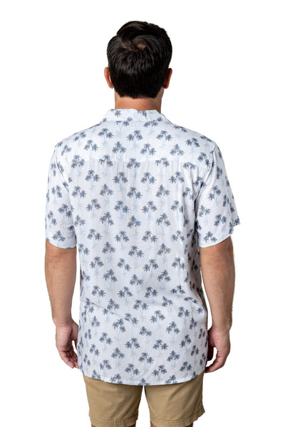 Barong Warehouse - MH02 - Hawaiian Barong Palms - Short-Sleeve Polo Barong Tagalog
