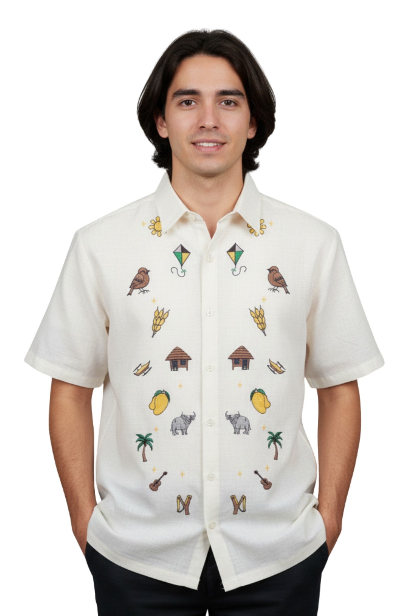BARONG WAREHOUSE - ML06 - Jusilyn Icon Barong Tagalog Short-Sleeve