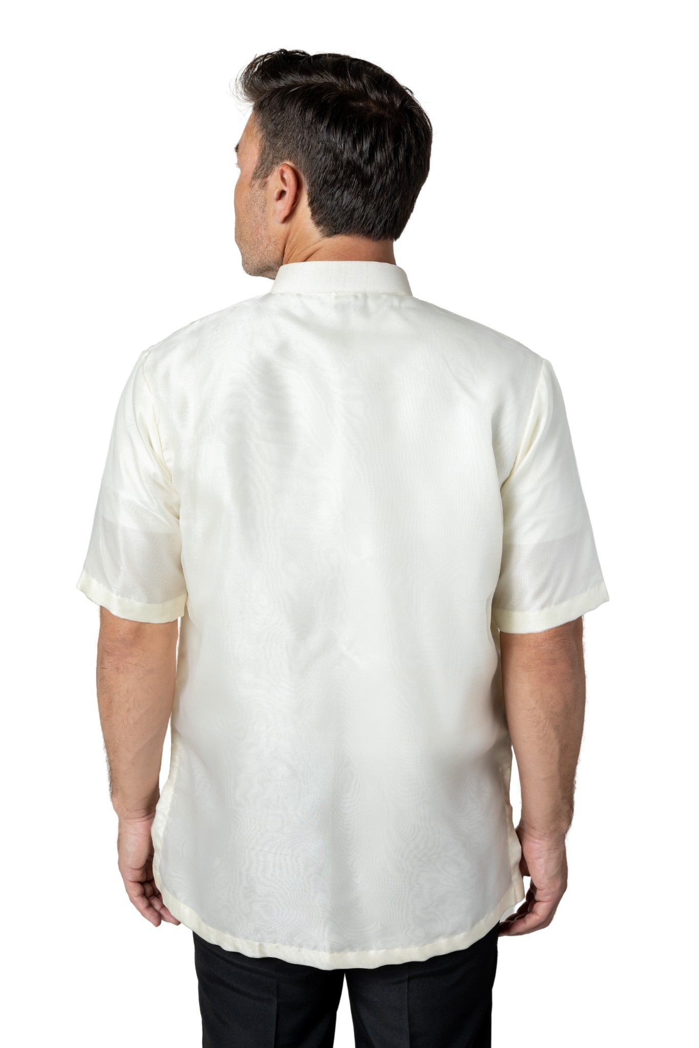 Barong Warehouse - MO46 - Organza Barong Tagalog Short-Sleeve
