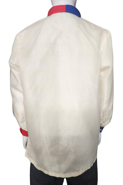 MO51 - Organza Barong Tagalog with Lining Sun and Stars