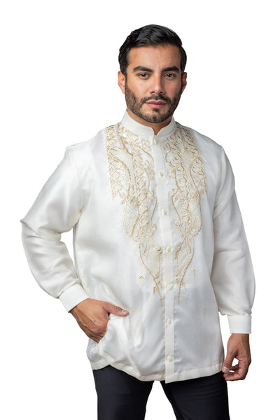 Barong Warehouse - MO52 - Organza Barong Tagalog Full-Open with Lining