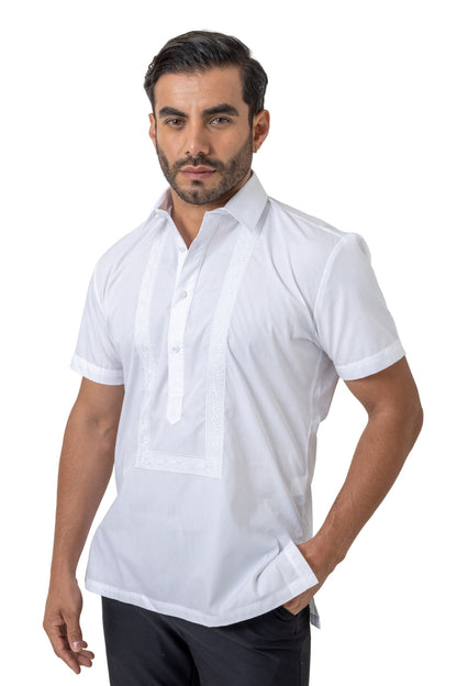 BARONG WAREHOUSE - MY01 - Bihis Mayaman Polo Barong White