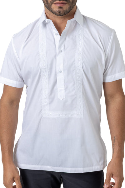 BARONG WAREHOUSE - MY01 - Bihis Mayaman Polo Barong White