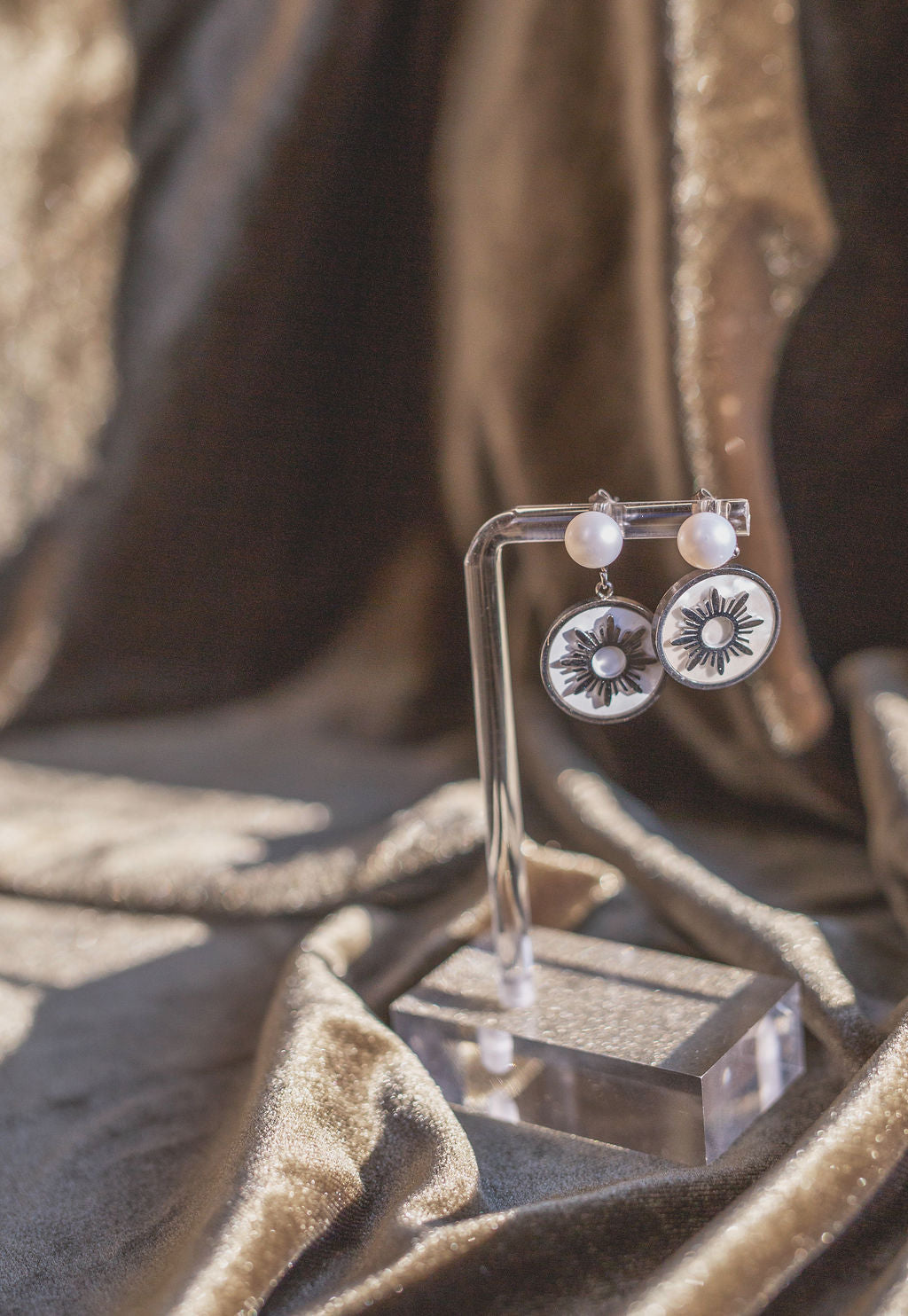 Mother of Pearl Philippine Sun Earrings