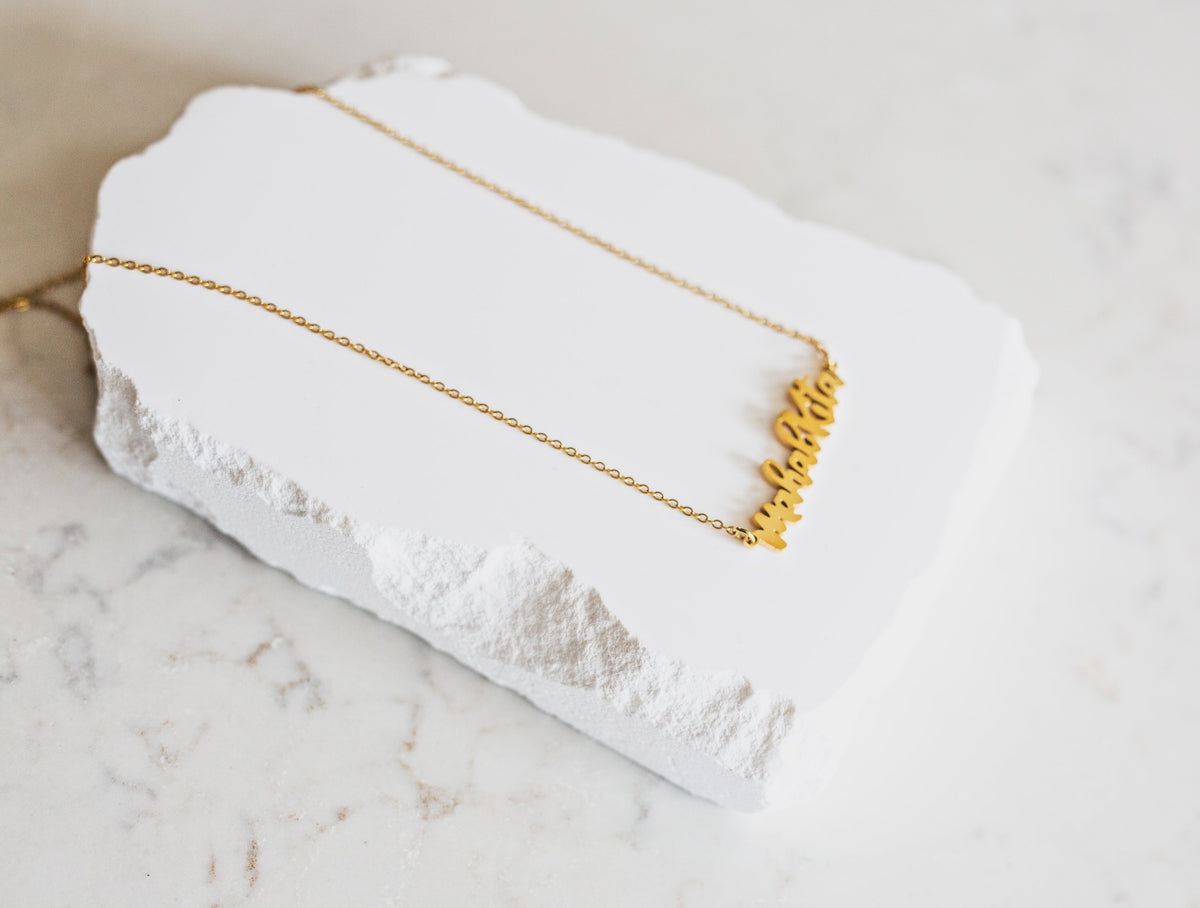 Mahal Kita "I love you" Tagalog Script Necklace
