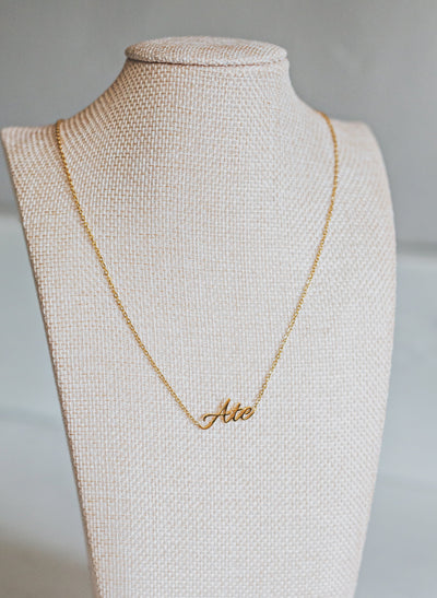 Script Ate "Sister" Tagalog Necklace