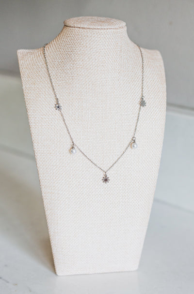 Dainty Philippine Sun and Pearl Necklace