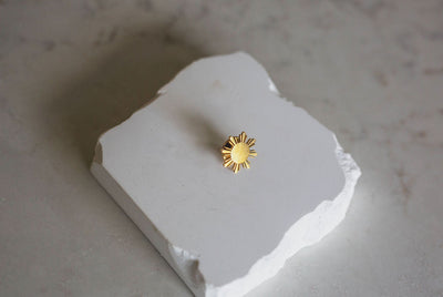 Stainless Philippine Sun Lapel Pin