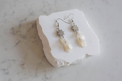 Philippine Sun Capiz Shell Dangle Earrings