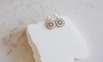 Mother of Pearl Philippine Sun Earrings