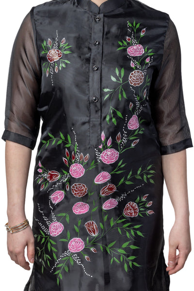 Barong Warehouse - WV09 - Barong Tagalog Dress Painted - Filipiniana