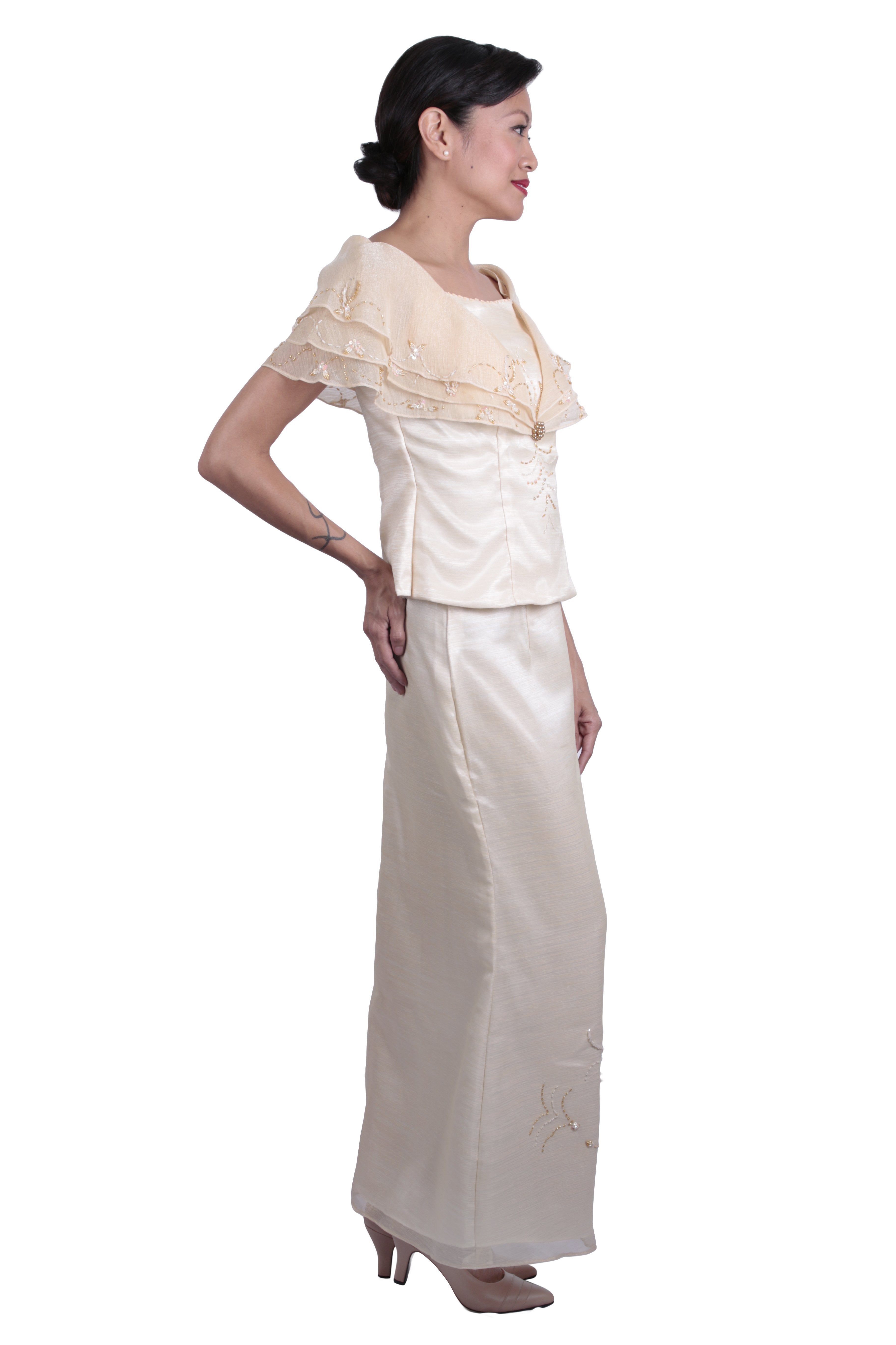 BARONG WAREHOUSE - WS07 Baro't Saya Three-Layered Alampay - Filipiniana