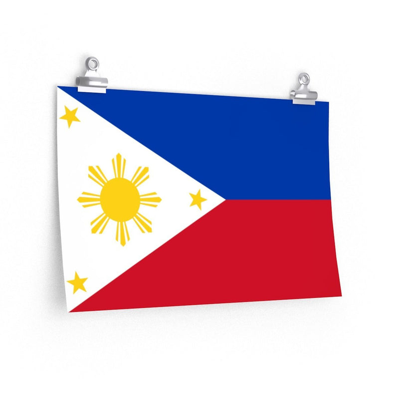 Filipino Flag - Premium Matte Horizontal Poster 18 × 12