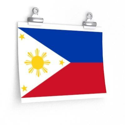 Filipino Flag - Premium Matte Horizontal Poster
