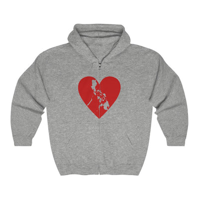 BARONG WAREHOUSE - Pusong Pinoy - Unisex Heavy Blend™ Full Zip Hoodie - 4 Colors Available