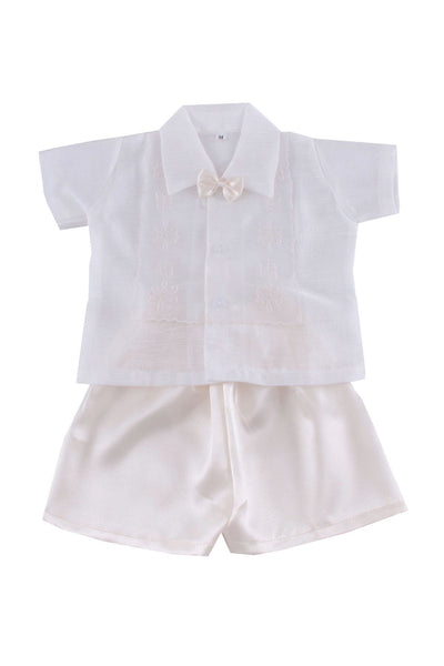BARONG WAREHOUSE - BS02 - Boys' Baptism Barong Set Beige