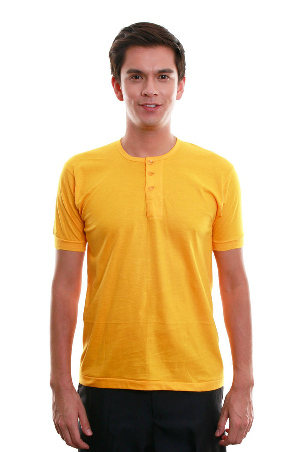 Camisa De Chino - Short-Sleeve Yellow Gold Shirts