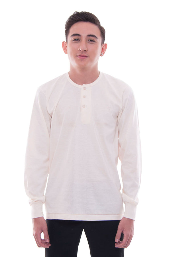 Camisa De Chino - Long-Sleeve Beige Shirts