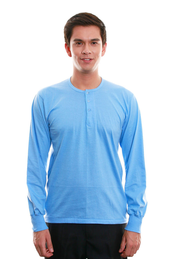 Camisa De Chino - Long-Sleeve Light Blue Shirts