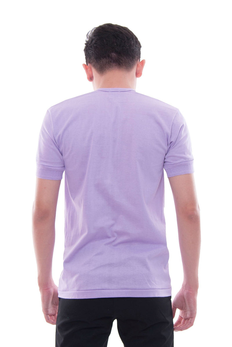 BARONG WAREHOUSE - MUS7 - Camisa de Chino - Short-Sleeve - Lavender