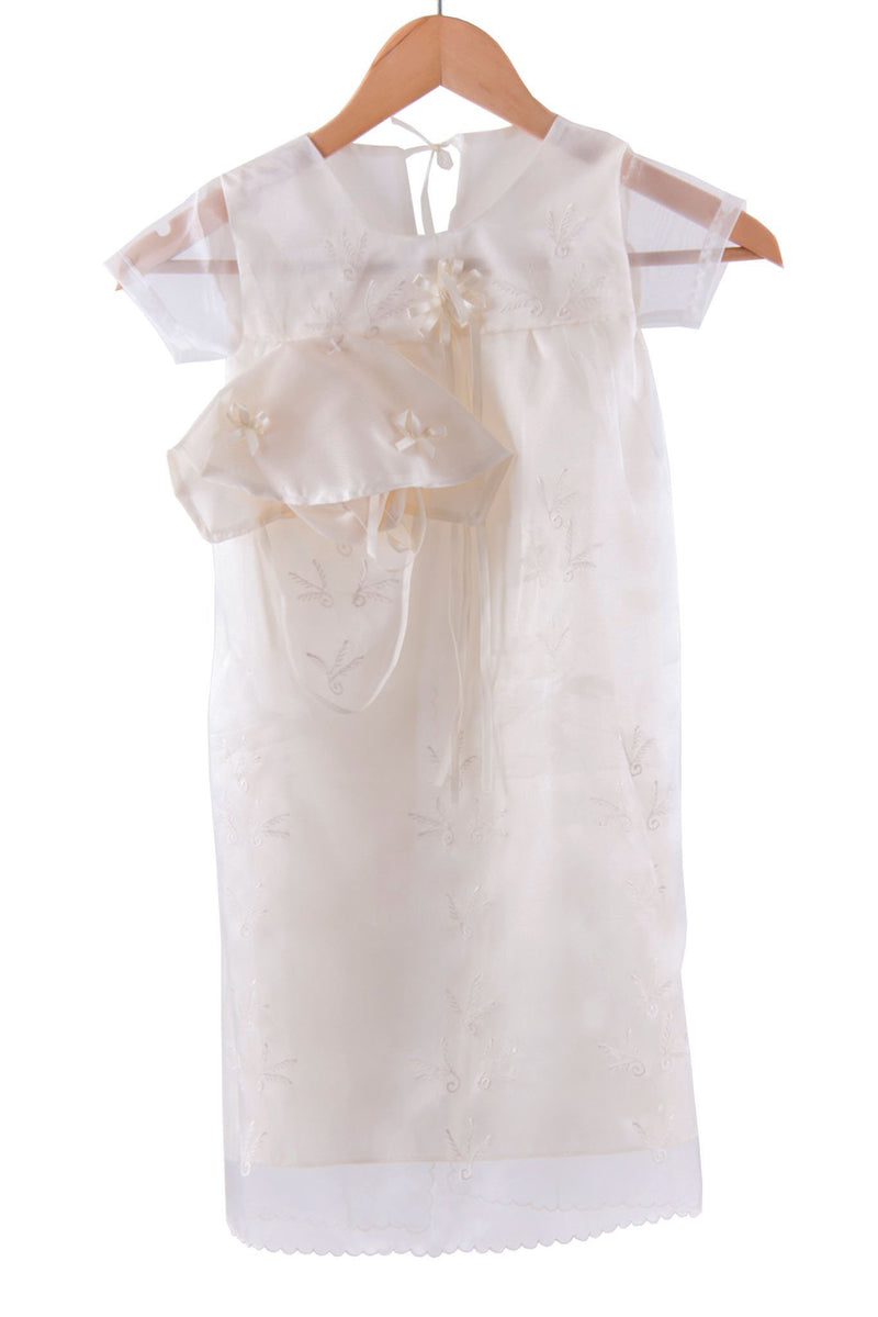 Pre-Order - Girls Baptism Dress Beige Christening