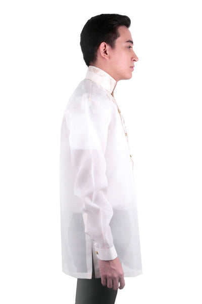 BARONG WAREHOUSE - MJ19 - MADE-TO-ORDER - Jusi Barong Tagalog Double-Collar