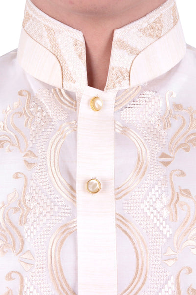 BARONG WAREHOUSE - MJ19 - MADE-TO-ORDER - Jusi Barong Tagalog Double-Collar