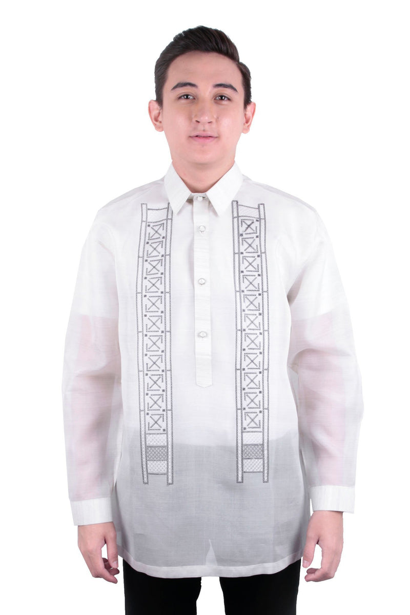 MJ33 - MADE-TO-ORDER - Jusi Pina Barong Tagalog Ethnic Burda