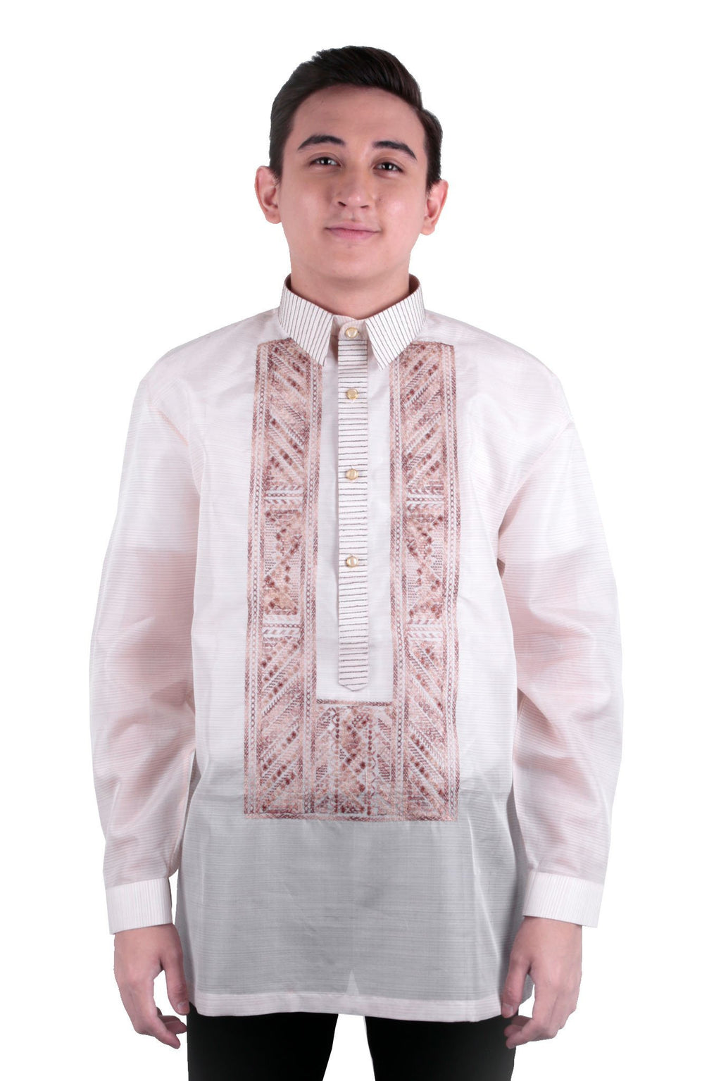 MJ34 - MADE-TO-ORDER - Jusi Pina Barong Tagalog Ethnic Burda