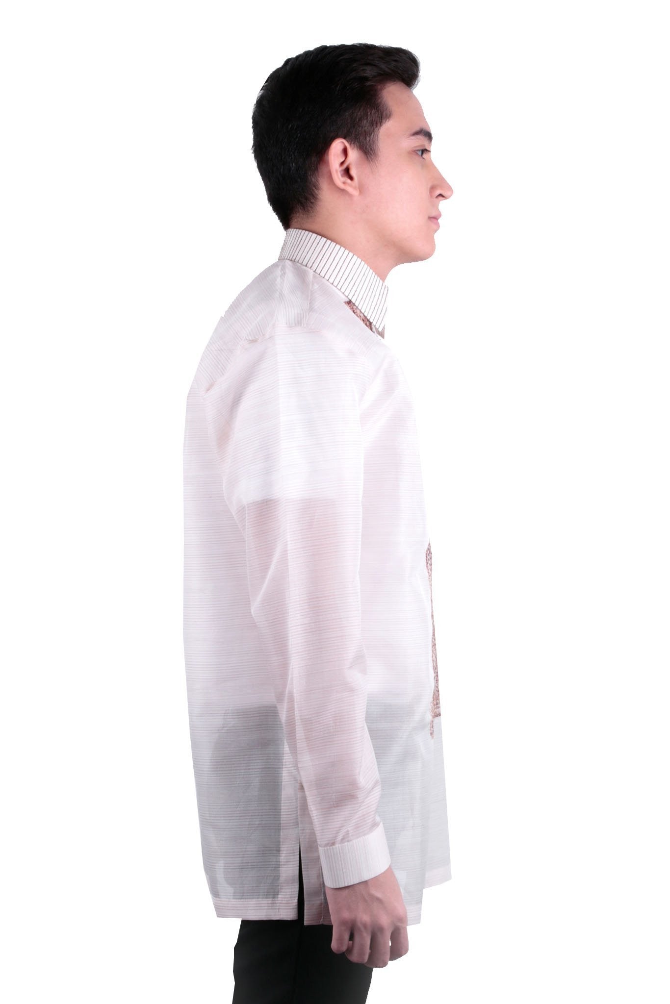 BARONG WAREHOUSE - MJ34 - MADE-TO-ORDER - Jusi Pina Barong Tagalog Ethnic Burda