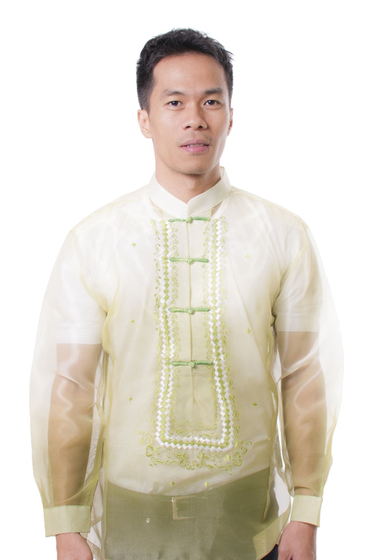 BARONG WAREHOUSE - MO14 - Organza Barong Tagalog Green