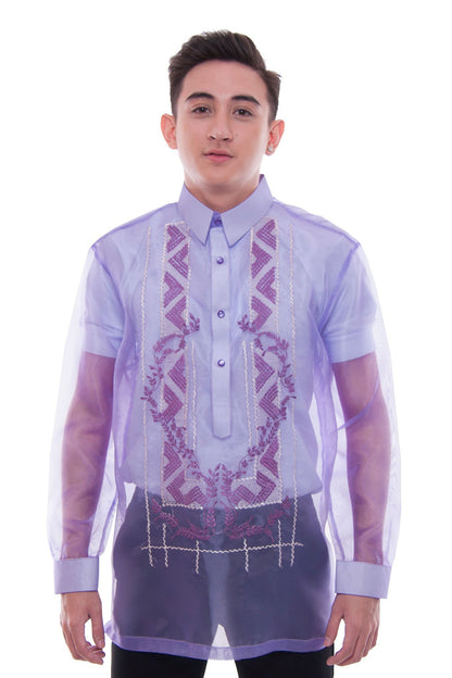 BARONG WAREHOUSE - MO18 - Organza Barong Tagalog Purple