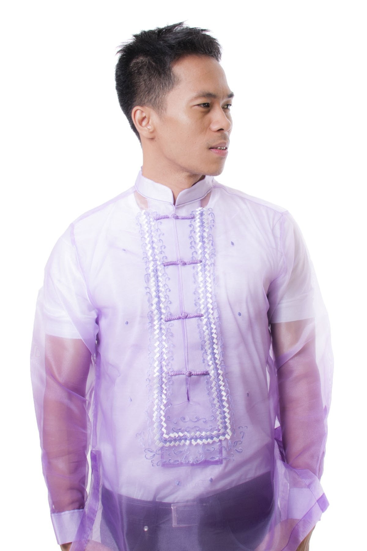 BARONG WAREHOUSE - MO16 - Organza Barong Tagalog Lavender