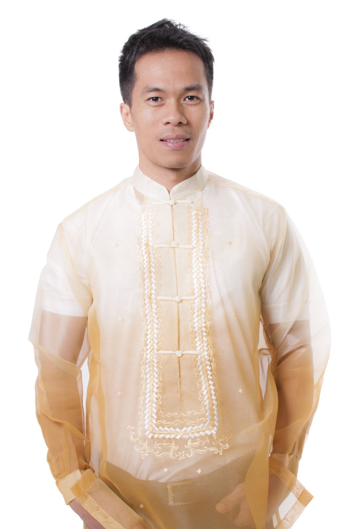 BARONG WAREHOUSE - MO12 - Organza Barong Tagalog Gold