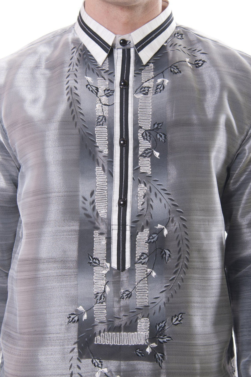 Organza Pina Barong Tagalog With Lining Black 002