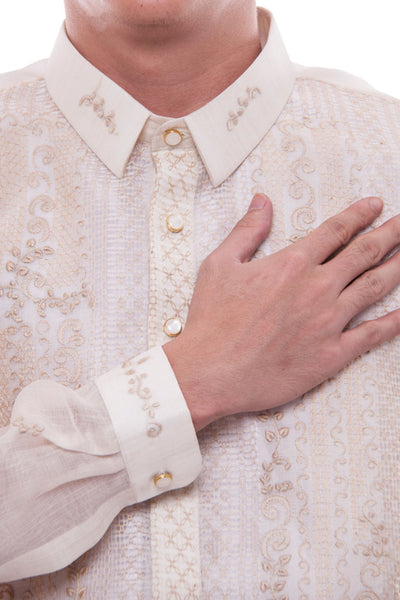 BARONG WAREHOUSE - MC02 - Cocoon Pina Calado Barong Tagalog