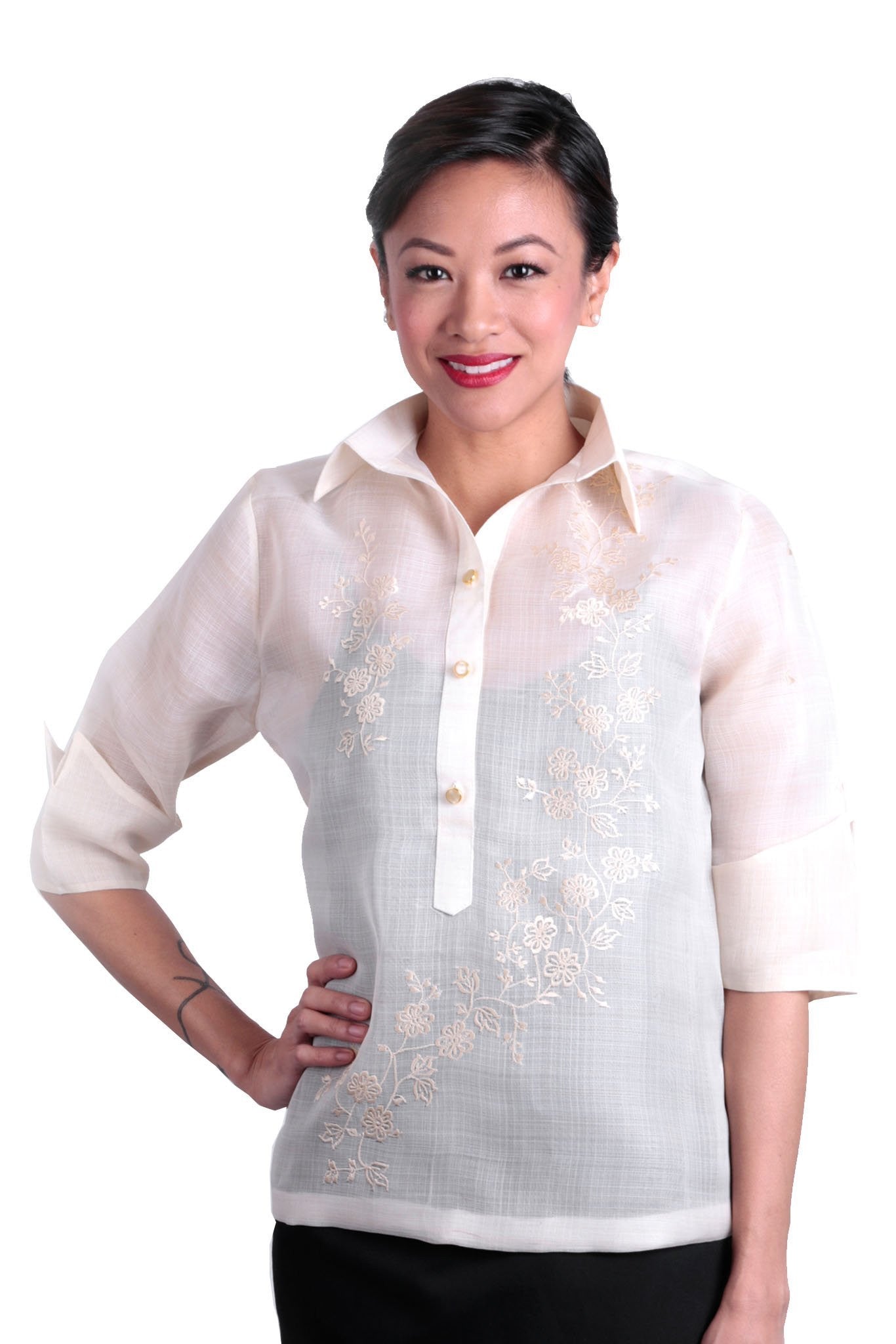 BARONG WAREHOUSE - WC01 - MADE-TO-ORDER - Women's Barong Tagalog Cocoon - Filipiniana