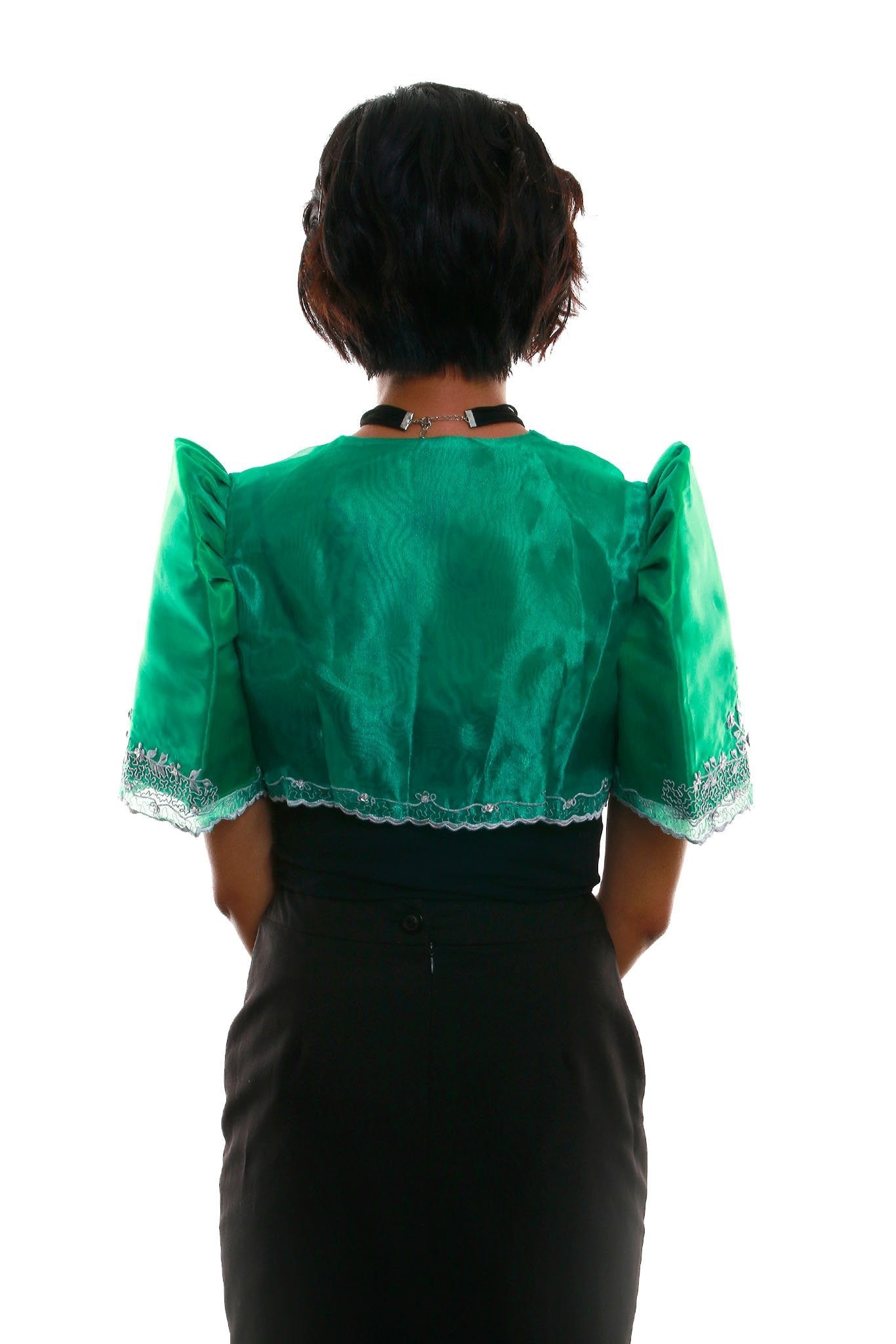 BARONG WAREHOUSE - WR07 - Mestiza Bolero Green - Filipiniana