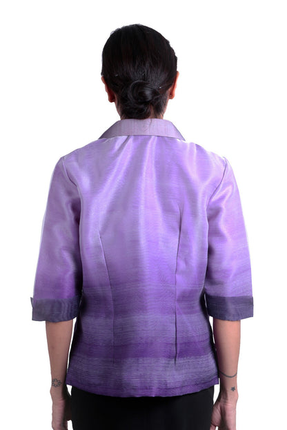 BARONG WAREHOUSE - WO08 - MADE-TO-ORDER - Women's Barong Tagalog Purple - Filipiniana