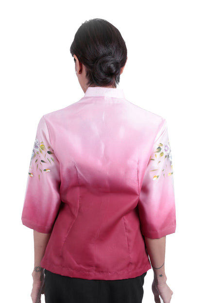 BARONG WAREHOUSE - WO03 - MADE-TO-ORDER - Women's Barong Tagalog Maroon - Filipiniana
